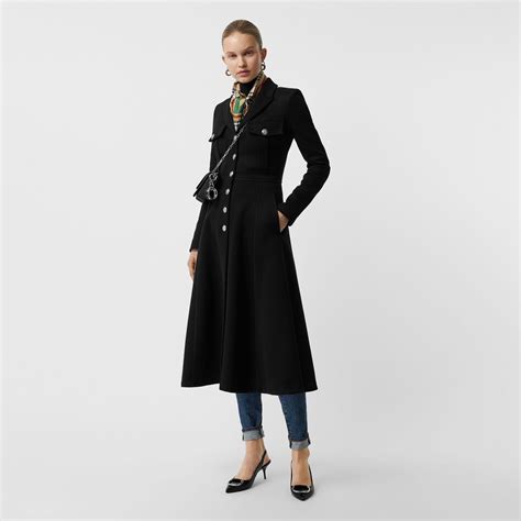 burberry bonded jersey tailored coat|Burberry coats for women.